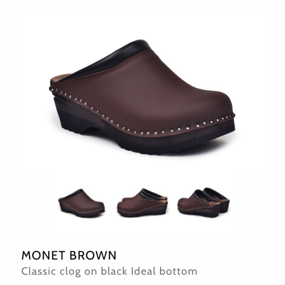 Monet Brown Classic Women's Clog Mule